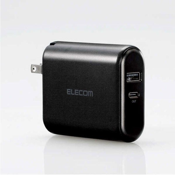 ELECOM エレコム EC-M05BK [5000mAh 充電器一体型 モバイルバッテリー 5V/3A Type-C USB-A 定電流モード おまかせ充電　まとめて充電sub_image1