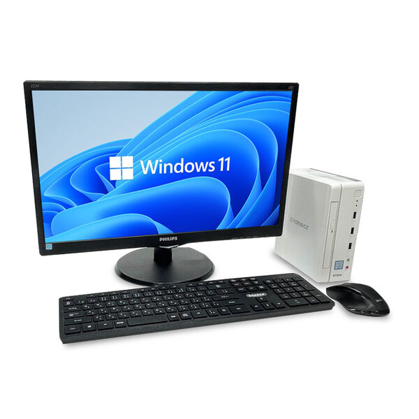 【今だけ24型液晶】EPSON Endevor JE180-VIDA すぐ使えるセット Office Win11  無線キー・マウス  [ CI5(6500T)-2.5GHZ 8GB SSD128G HDD1TB マルチ 24型液晶]:良品sub_image3