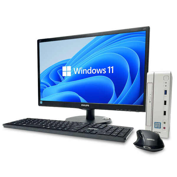 【今だけ24型液晶】EPSON Endevor JE180-VIDA すぐ使えるセット Office Win11  無線キー・マウス  [ CI5(6500T)-2.5GHZ 8GB SSD128G HDD1TB マルチ 24型液晶]:良品sub_image4