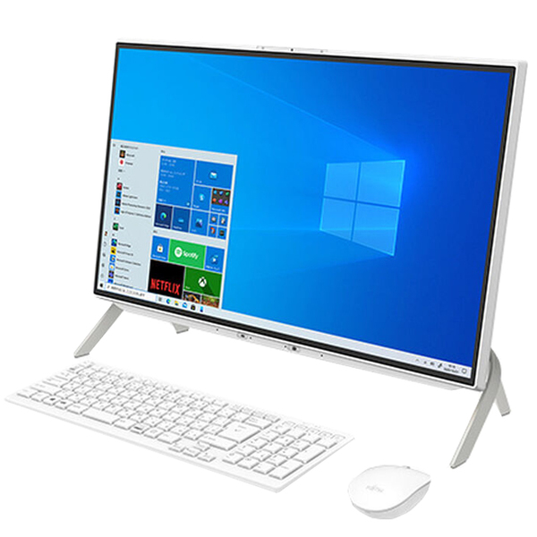 【中古パソコン】富士通 ESPRIMO FH70/D3 一体型デスク MS Office2019H&B Win10 第8世代 無線キー・マウス付[Core i7 8565U メモリ4GB SSD1TB マルチ カメラ 23.8型]:未開封品sub_image2