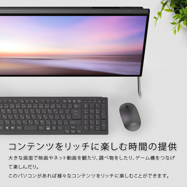 富士通 ESPRIMO FH77/F3 中古 一体型 地デジ Office Win11home キーマウス[Core i7 1165G7メモリ8GB SSD256GB HDD1TB Blu-ray 23.8型]:良品sub_image5