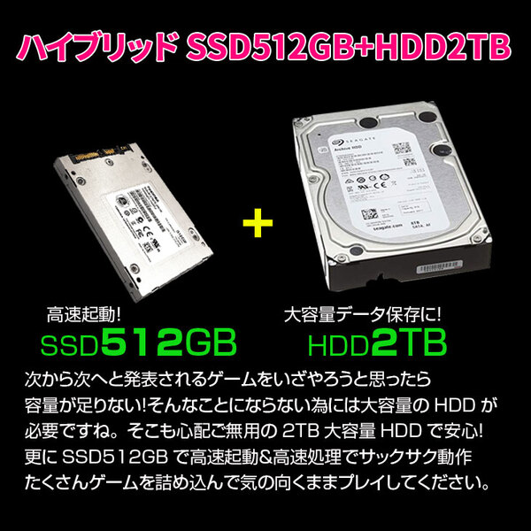 GALLERIA ドスパラ eスポーツ ゲーミングパソコン GTX1080 8GB搭載 Win11home Office 第7世代[core i7 7700K 4.2GHz メモリ16GB SSD512GB HDD2TB マルチ]:良品sub_image4
