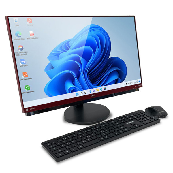 【中古パソコン】NEC LAVIE  PC-GD359ECAB 中古 一体型デスク  Office Win10 or Win11 キーマウス[Core i7 7567U 32GB SSD1TB Blu-ray  カメラ 23.8型 レッド]:アウトレットsub_image2