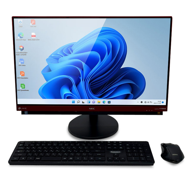 【中古パソコン】NEC LAVIE  PC-GD359ECAB 中古 一体型デスク  Office Win10 or Win11 キーマウス[Core i7 7567U 32GB SSD1TB Blu-ray  カメラ 23.8型 レッド]:アウトレットsub_image3