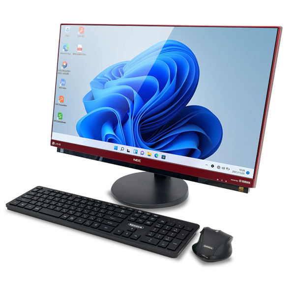 【中古パソコン】NEC LAVIE  PC-GD359ECAB 中古 一体型デスク  Office Win10 or Win11 キーマウス[Core i7 7567U 32GB SSD1TB Blu-ray  カメラ 23.8型 レッド]:アウトレットsub_image4