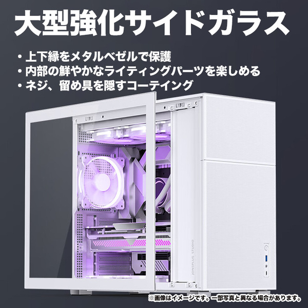 ゲーミングPC JONSBO D41 ホワイト メッシュ CPU水冷ファン GeForce RTX4080 第13世代 Corei7 13700F Win11 SSD500GB メモリ32GB eスポーツ PASOUL 煌 1年保証sub_image1