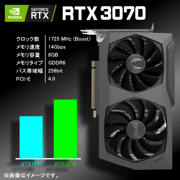 ゲーミングPC デスクトップパソコン COMBAT Z GeForce RTX3070 第13世代 Intel Corei5 13400F Win10/Win11変更可 NVMe M.2 SSD500 メモリ16GB PASOUL 煌 1年保証sub_image5