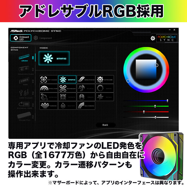 ゲーミングPC デスクトップ 海景房 GMQ360 ブラック AMD Radeon RX7600XT VRAM8GB AMD Ryzen7 5700X 500GB メモリ16GB CPU水冷ファン  eスポーツ PASOUL 極sub_image3