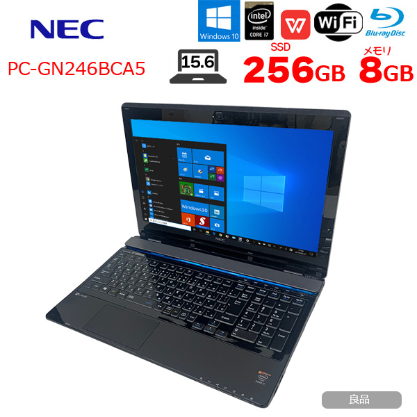 【中古パソコン】NEC LAVIE Direct NS PC-GN246BCA55 中古 ノート  Office Win10 home[Core i7 5500U 8GB 256GB BD 無線 テンキー カメラ 15.6 ブラック] :良品sub_image1