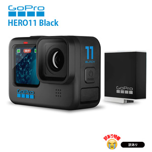 GoPro HERO11 Black CHDHX-102-FT ウェアラブルカメラ GP2チップ 5.3Kビデオ 24.7MP HyperSmooth 5.0 10m防水 : 訳あり(スピーカー×)