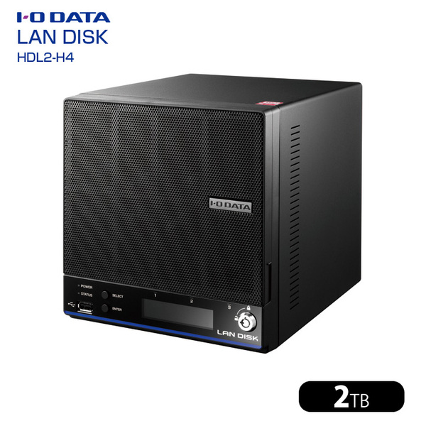 【中古】I-O DATA LAN DISC HDL2-H4 [4TB]搭載 法人向けネットワークHDD(2ドライブ)ビジネスNAS Intel Atom 1.86GHzsub_image1