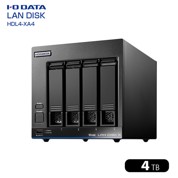 【中古】I-O DATA LAN DISC XA HDL4-XA4 [4TB]搭載 Linuxベース 法人向けネットワークHDD(4ドライブ)Atom Processor C3338 10GbE&マルチギガビット対応 NASsub_image1