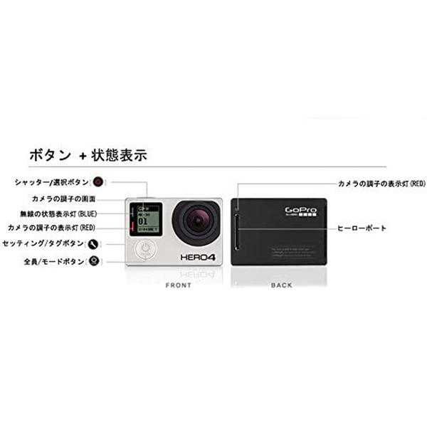 GoPro 中古 ウェアラブルカメラ HERO4 シルバー 4K-15p対応 タッチスクリーン搭載 アドベンチャー 2.7K30/1080p60 CHDHY-401-JP Silversub_image5