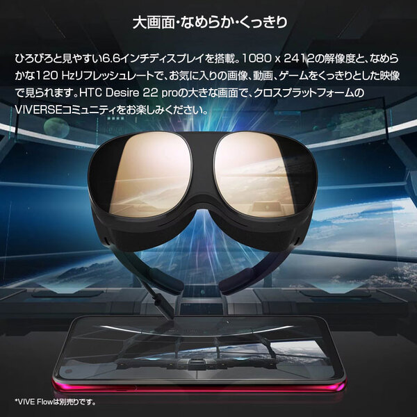 【箱付新品未使用】HTC Desire 22 pro スマートフォン[Qualcomm Snapdragon 695 5G Android12 メモリ8GB SSD128GB 6.6型 FHD+　SIMフリー チェリーブロッサム ダークオーク サルサ・レッド ]:新品sub_image4