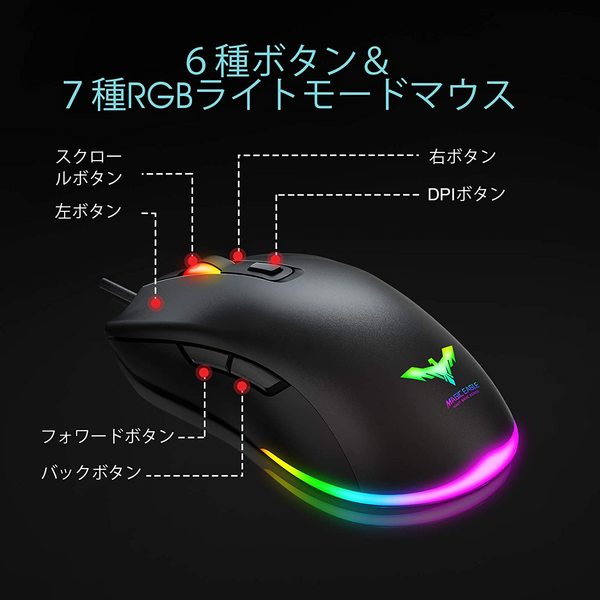havit ゲーミングキーボード LED バックライト有線 キーボード  ゲームキーボードとマウスセット HV-KB558CMsub_image4