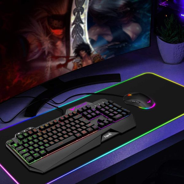 havit ゲーミングキーボード LED バックライト有線 キーボード  ゲームキーボードとマウスセット HV-KB558CMsub_image5