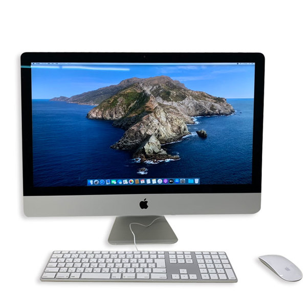 【中古パソコン】Apple iMac MF886J/A Late 2014 A1419 第4世代Corei5 5K 27インチ 一体型PC カメラ [Corei5 4690 3.5GHz メモリ32GB FD3TB 5K Retina 純正 キー・マウス　BT mac OS10.15.7]:良品sub_image1
