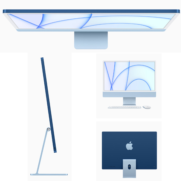 Apple iMac 24inch MGPL3J/A A2438 4.5K 2021 一体型 選べるOS Touch ID [Apple M1 8コア メモリ16GB SSD1TB 無線 BT カメラ 24インチ 純箱 Blue ]:美品sub_image4