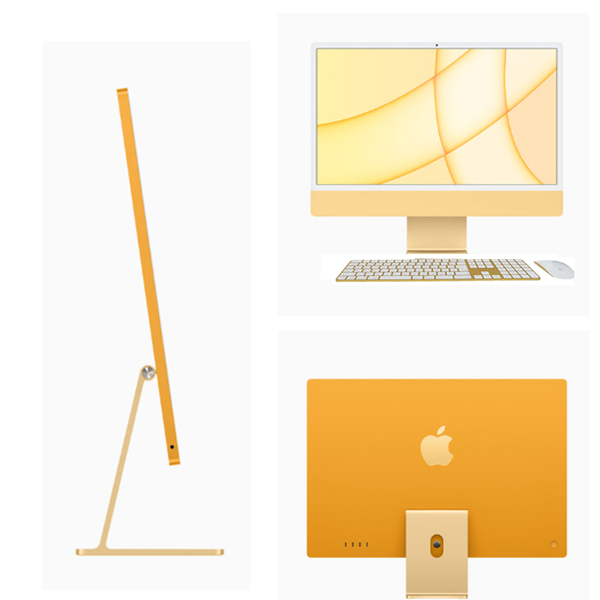Apple iMac 24inch Z12T A2438 4.5K 2021 一体型 選べるOS Touch ID [Apple M1 8コア 16GB SSD1TB 無線 BT カメラ 24インチ Yellow テンキー 箱]:美品sub_image4