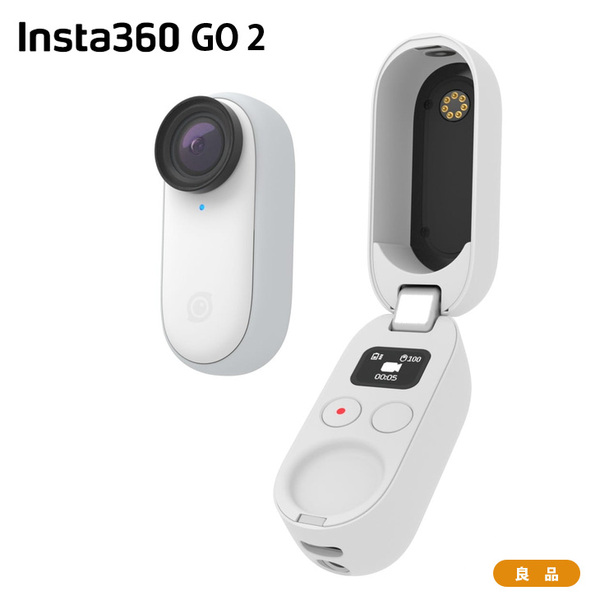 【付属品揃った良品】Insta360 GO 2 小型アクションカメラ FlowState手ブレ補正 4m防水 ハンズフリー・自撮り対応 リモコン・三脚機能搭載充電ケース  中古sub_image1
