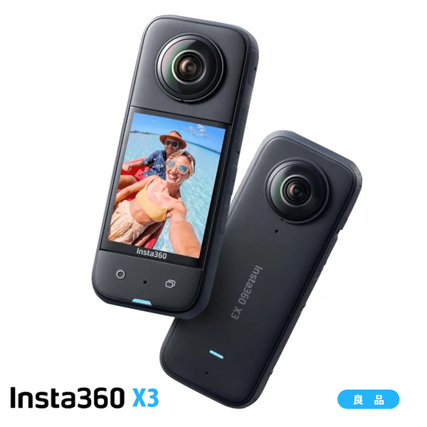 【新品レンズに交換済み】Insta360 X3 CINSAAQ/B アクションカメラ 360度カメラ 水深10m防水機能 5.7K 7200万画素 タッチパネル Wi-Fisub_image1