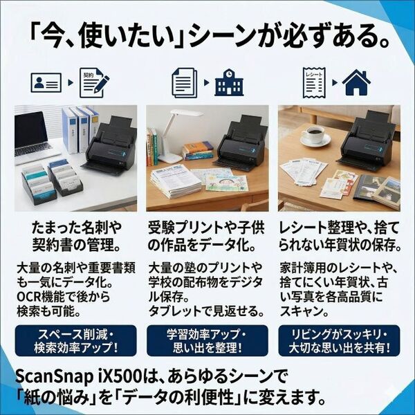 【レンタル】4日間～書類を素早くデータ化 ドキュメントスキャナー FUJITSU ScanSnap iX500sub_image3