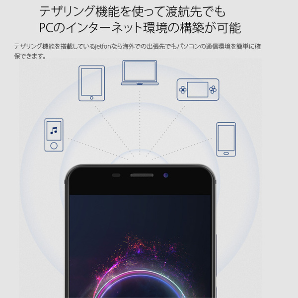 【海外にも対応スマホ】etfon G1701L スマートフォン クラウドSIM対応 テザリング機能搭載  [Qualcomm Snapdragon 652  Android7.1.2 メモリ4GB SSD64GB 5.5型 SIMフリー デュアルSIM　グラファイトブラック]:良品sub_image3