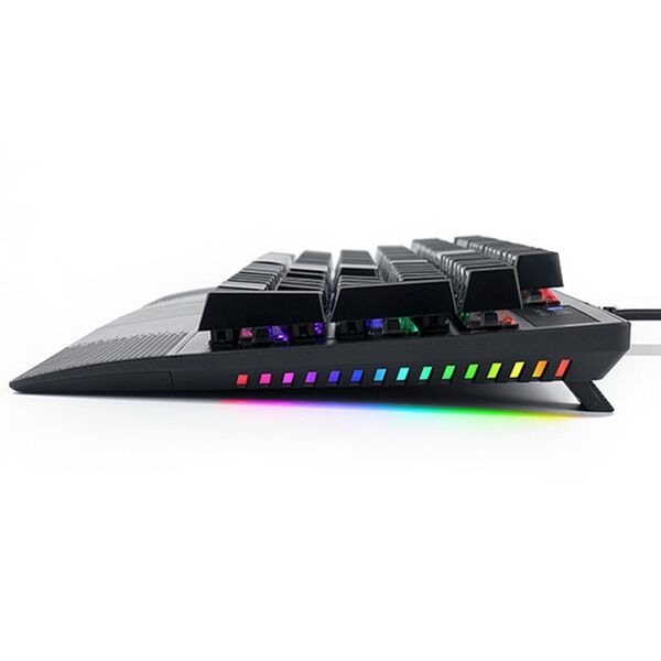 E-YOOSO ゲーミングキーボード K-662 ブラック 赤軸 テンキーモデル US配列有線キーボード LEDライト 光る バックライト付 PC/Windows/Mac OS対応 ゲーミング用sub_image3