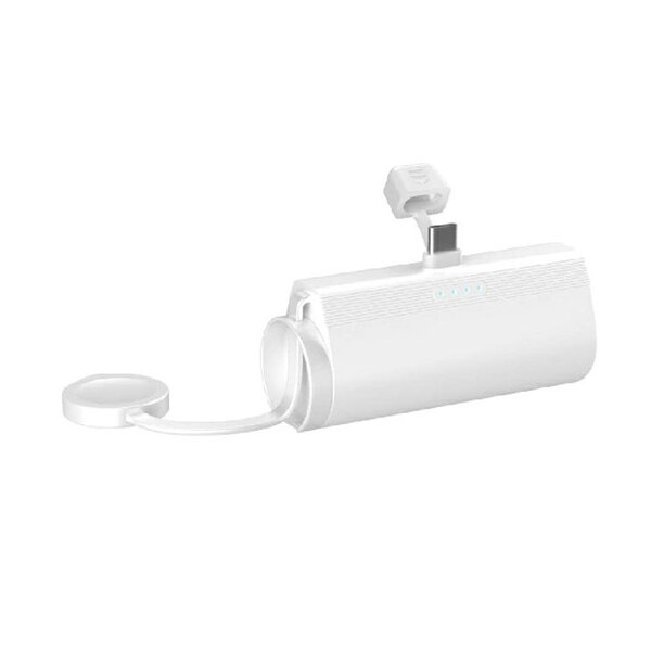 Lazos L-MB-004 ラソス 超小型充電ステーション2-in-1 Type-C Lightning PSE認証 5000mAh リチウムポリマー電池 ホワイト[5000mAh /充電タイプ]:新品sub_image2