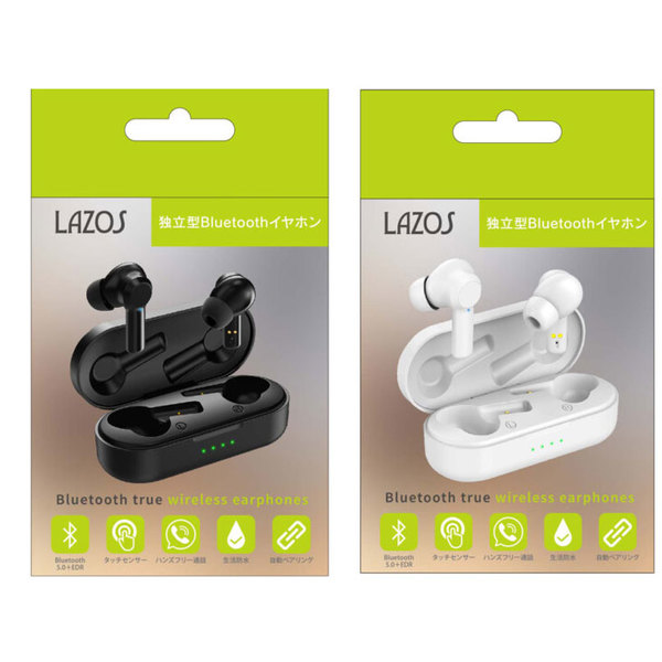 LAZOS ラソス L-TWS 独立型 Bluetooth ワイヤレスイヤホン 新品　未使用品　高音質 ハンズフリー通話に対応 安心の生活防水 カナルタイプ ブラック　ホワイトsub_image3