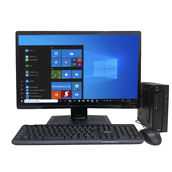 Lenovo M73 Tiny 中古デスク Win10 極小サイズ すぐに使える23インチ液晶、キー&マウスセット 第四世代 [Corei5 4570T 2.9GHz 8G SSD512GB マルチ USB3.0 ]sub_image1