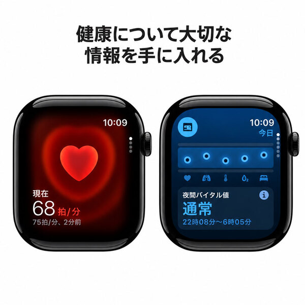 【中古】Apple Watch 11 (GPSモデル)42mm MEQT4J/A A3331 [ジェットブラックアルミニウムケース バンド無し] アップルウォッチ11:美品sub_image6