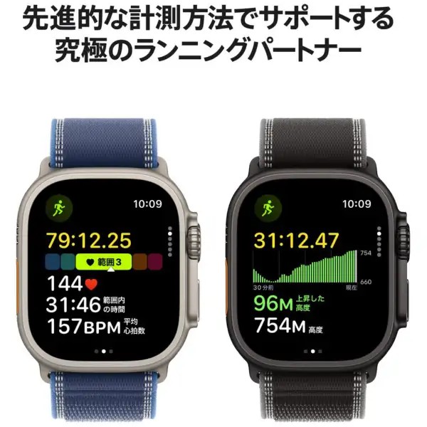 【未開封品 SIMフリー】アップルウォッチ Apple Watch Ultra 3(GPS+CELL)49mm MF1T4J/A　A3281 ブラックチタニウム+ラックチタニウムミラネーゼループ L]sub_image6