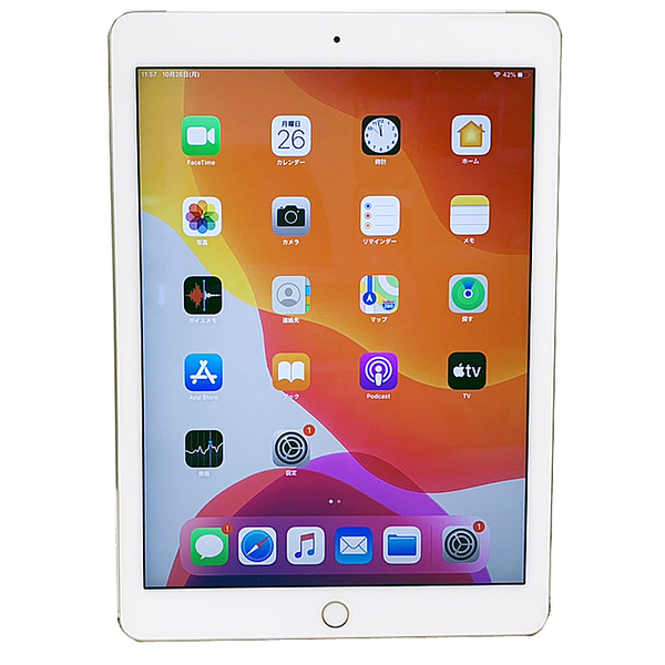Apple iPad Air2 MH1C2J/A  Retina SoftBank Wi-Fi+Cellular 16GB指紋認証 [ A8X 16GB(SSD) 9.7インチ iPadOS 14.1 ゴールド ] :良品 中古sub_image1