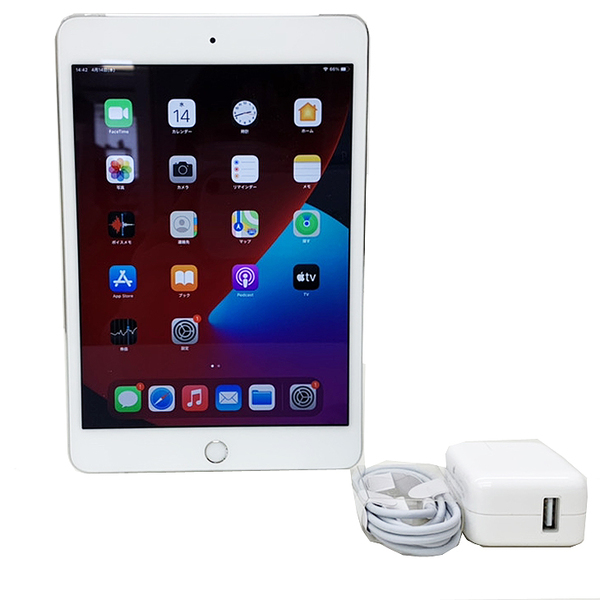 【中古iPad】Apple iPad mini4 MK732J/A  au Wi-Fi+Cellular A1550 [ A8 64GB(SSD) 7.9インチ iPad OS 14.5.1 シルバー ]:良品sub_image2