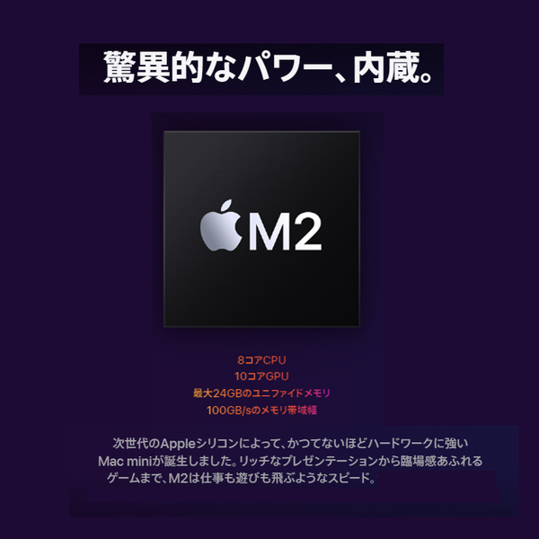 【中古パソコン 未開封品】Apple Mac mini MMFK3J/A A2686 M2 2023 小型デスク macOS  [Apple M2 8コア 8GB SSD512GB 無線 BT シルバー ]:未開封sub_image5