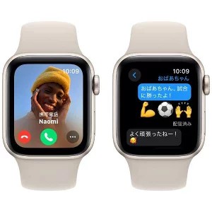【中古】Apple Watch SE 第2世代(GPSモデル)40mm MNJP3J/A A2722 スターライトアルミニウムケース+スターライトスポーツバンド41mm:良品sub_image5