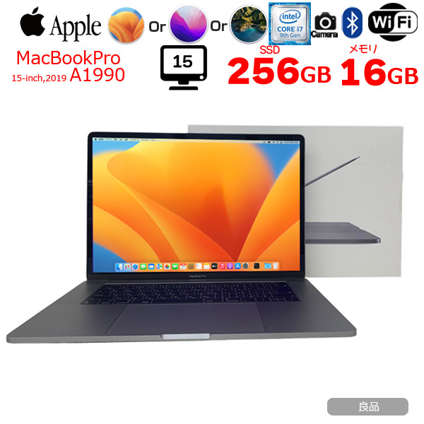Apple MacBook Pro 15.4inch MV902J/A A1990 2019 選べるOS TouchBar TouchID [core i7 6コア16G 256GB 無線 BT カメラ 15.4インチ 純箱 Space Gray] :良品sub_image1