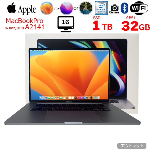 【中古パソコン】Apple MacBook Pro 16inch MVVJ2J/A A2141 2019 USキー 選べるOS TouchBar TouchID [core i9 9980HK 32G 1TB 無線 カメラ 16インチ Space Gray] :アウトレットsub_image1