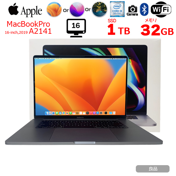 【中古パソコン】Apple MacBook Pro 16inch MVVK2J/A A2141 2019 USキー 選べるOS TouchBar TouchID [core i9 9880H 32G 1TB 無線 カメラ 16インチ Space Gray] :良品sub_image1
