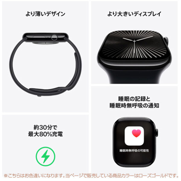 【美品】Apple Watch 10 (GPSモデル)42mm MWWH3J/A　A2997 [:ローズゴールドアルミニウムケース ライトブラッシュスポーツバンド] アップルウォッチ10 :美品sub_image4