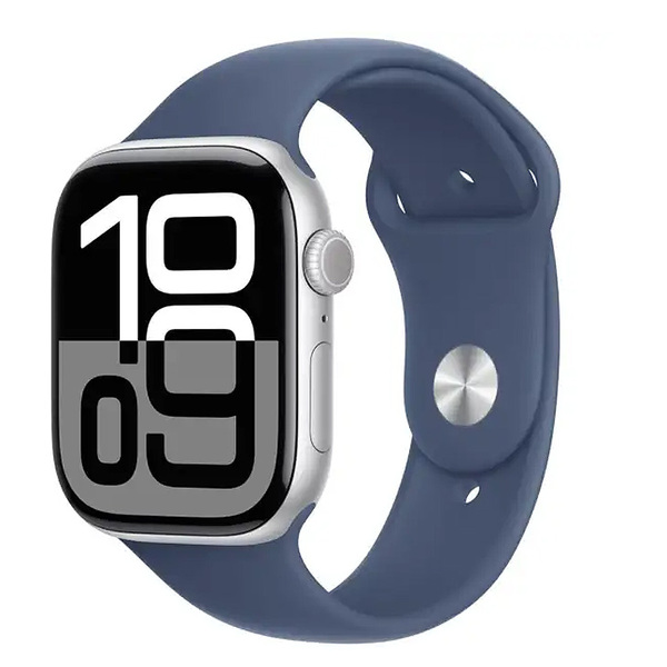 【中古】Apple Watch 10 (GPSモデル)46mm MWWM3J/A　A2999 [シルバーアルミニウムケース デニムスポーツバンド46mm(M/L)] アップルウォッチ10 :中古美品sub_image2