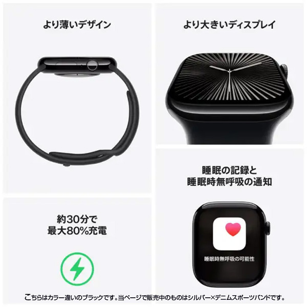 【未開封】Apple Watch 10 (GPSモデル)46mm MWWN3J/A　A2999 [シルバーアルミニウムケース ブルークラウドスポーツループ 46mm(M/L)] アップルウォッチ10sub_image4