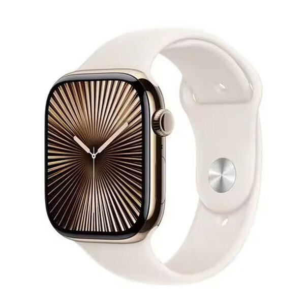 【中古 アップルウォッチ】Apple Watch 10(GPSモデル)46mm MWXY3J/A　A3003 [ゴールドチタニウムケース スターライトスポーツバンド] :美品sub_image2