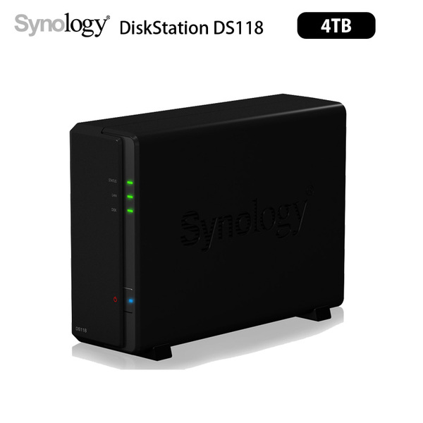 Synology DiskStation DS118 家庭から小規模オフィスまで 1ベイNAS クアッドコア(Realtek RTD1296) メモリ1GB HDD4TB付属sub_image1