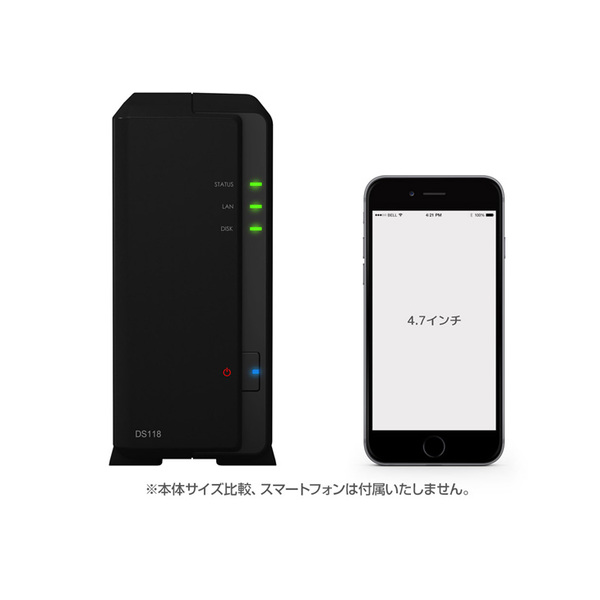 Synology DiskStation DS118 家庭から小規模オフィスまで 1ベイNAS クアッドコア(Realtek RTD1296) メモリ1GB HDD4TB付属sub_image6