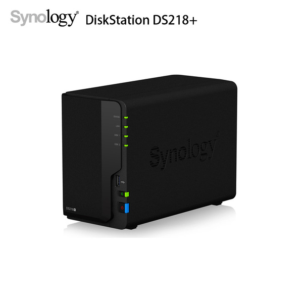【中古】Synology DiskStation DS218+ 高性能 2ベイNAS デュアルコア(Intel Celeron J3355) メモリ2GB HDD4TB付属sub_image1