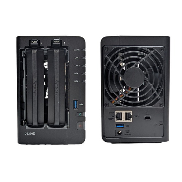 【中古】Synology DiskStation DS220+ 高性能 2ベイNAS デュアルコア(Intel Celeron J4025) メモリ2GB HDD4TB(2000GB×2)付属 フロントパネル欠品sub_image6