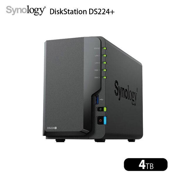 Synology DiskStation DS224+ 高性能 2ベイNAS デュアルコア(Intel Celeron J4125) メモリ2GB HDD4TB付属sub_image1