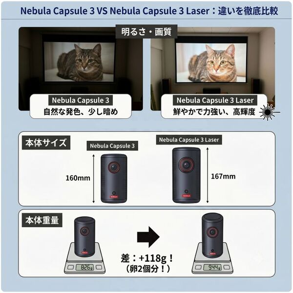 【レンタル】1泊2日～Anker Nebula (ネビュラ) Capsule3 laser GoogleTV搭載　モバイルプロジェクター レーザー光源 小型sub_image5